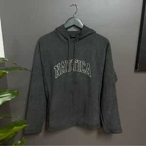 Nautica Fleece Hoodie Grey Size Small ($35)